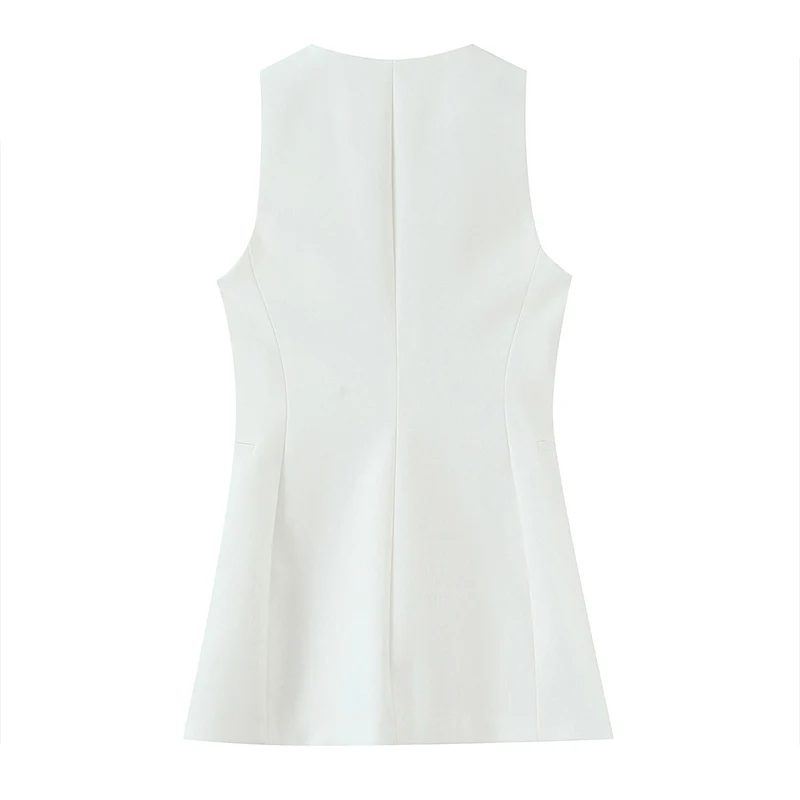 Fashion Women's Sleeveless V-neck Vest Sets Casual High Waisted Pleated Pants Suit Commuting Daily Suit Summer 2025