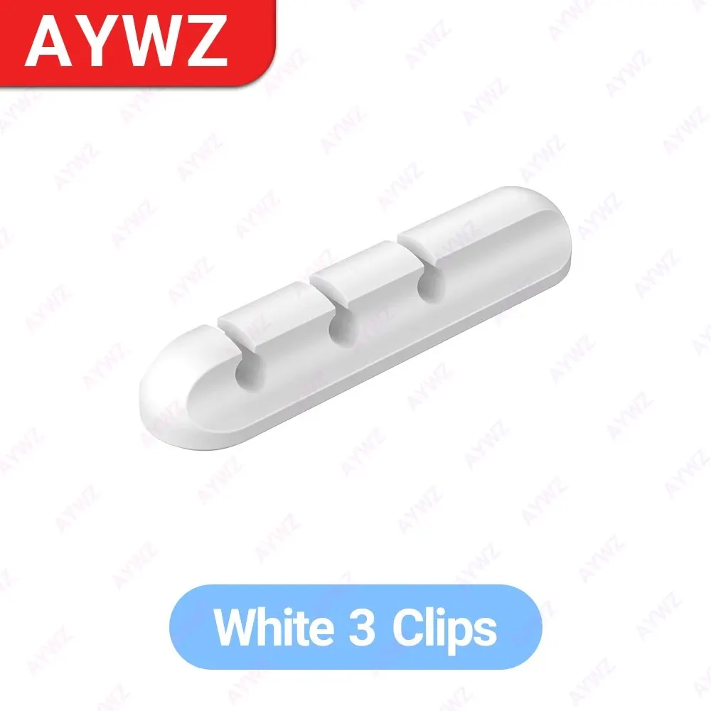 Adhesive Cable Holder Clips for Desk and Nightstand Wire Organization