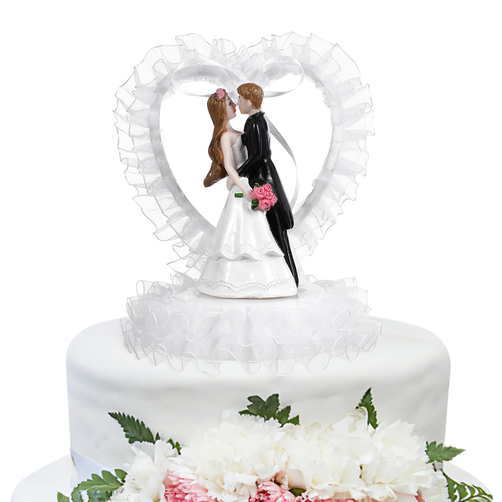 Cake Decoration Wedding Layout Prop Bride Groom Table Decoration Heart Shape Craft Adornment Cake Dessert Table Decoration