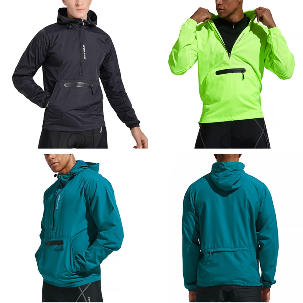 High Visibility Reflective Cycling Jacket Windproof Rain Resistant MTB Mountain Bike Windbreaker Bicycle Jersey Wear