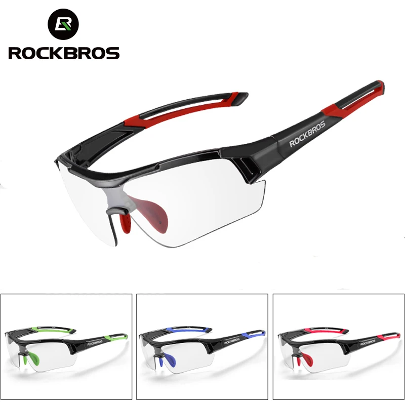 ROCKBROS Lunettes de Soleil Photochromiques Vélo - Lunettes Demi