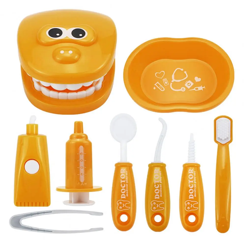 

9Pcs/Set Children's Doctor Toys Dental Teaching Brushing Game Educational Pretend Play Dentist Toy