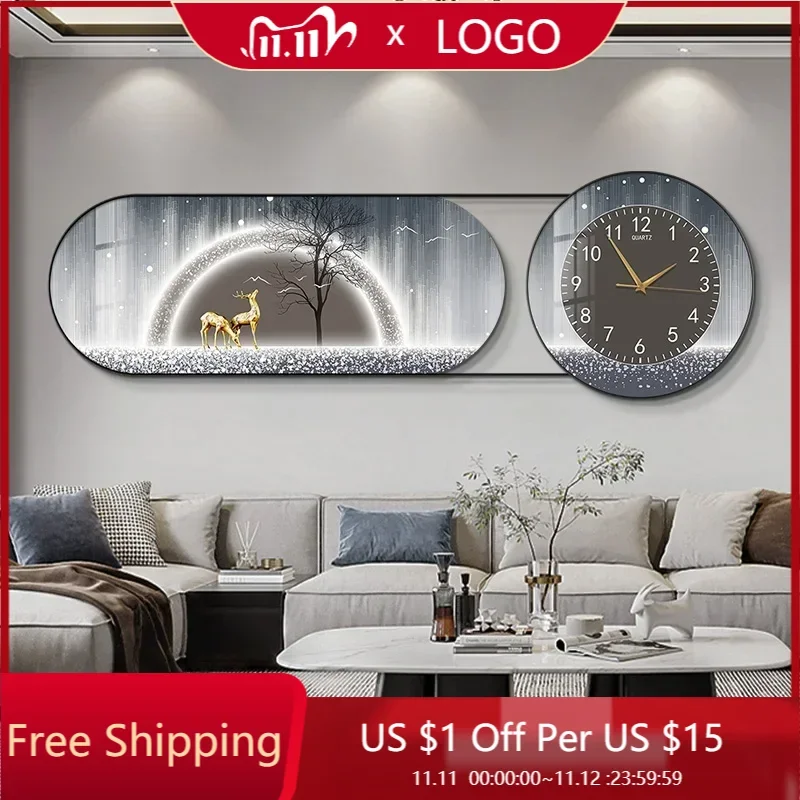 Stylish Silent Wall Clock Interior Digital Bedroom Design Wall Clock ...