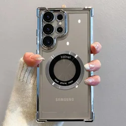 Luxury Shockproof Transparent Bumper Case with Plated Edges for Samsung Note 10 (Silver)