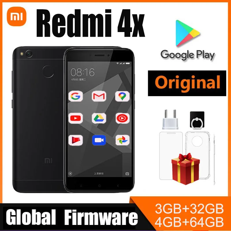 xiaomi-スマートフォンredmi4x4000mahhdディスプレイsnapdragon-435プロセッサ130mpリアカメラ