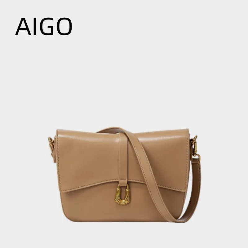 

AIGO New Underarm Leather Handbags Women Vintage Shoulder Bags For Female Luxury Bags For Womens Bolas High Quality 2024 Hobo