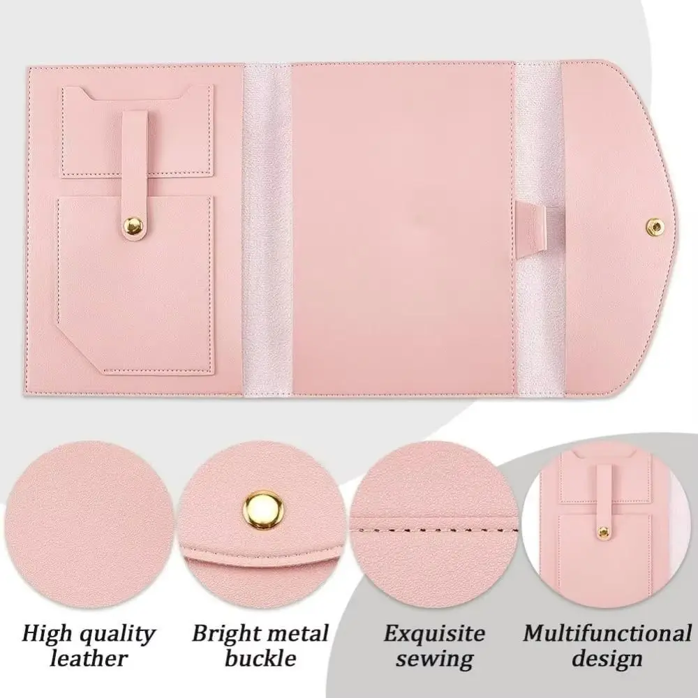 Quaderno Pieghevole A5 per Appunti, Blocco Note Professionale a Fogli Mobili in Pelle PU, Resistente, per Scuola e Ufficio - immagine 2