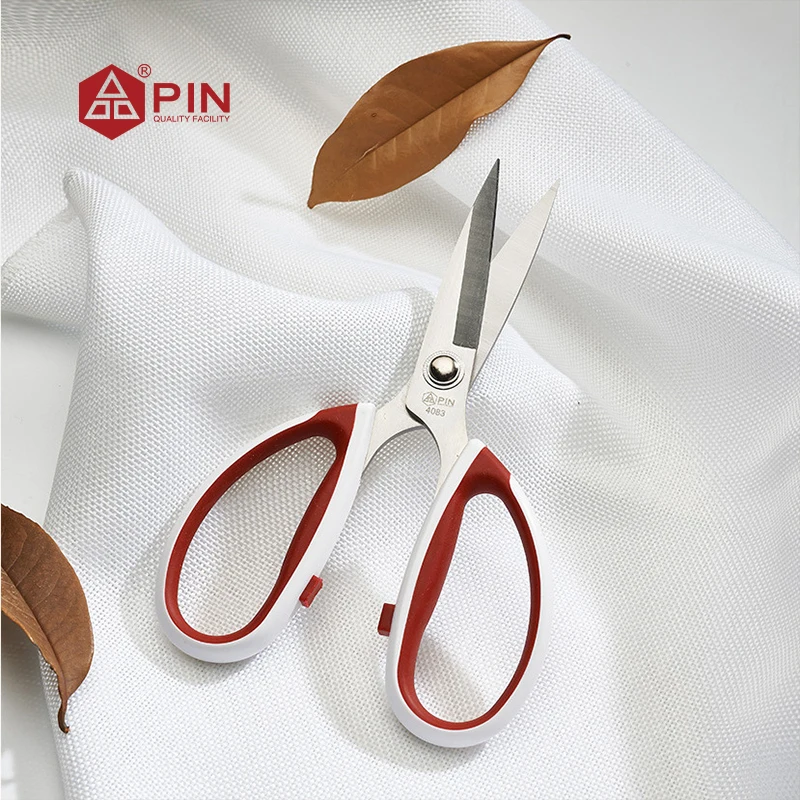 Tailor Scissors Sewing Shears Heavy Duty Stainless Steel 17cm/6.69in 22.5cm/8.86in Red ABS+TPF for Fabric Leather Crafts
