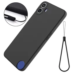High-Quality Cute Liquid Silicone Protective Phone Case with Velvet Interior Layer for Nothing CMF Phone 1 (Black)