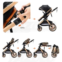 Poussette de luxe 3 en 1 pour bébé, pliable et multifonctionnelle, facile à plier, siège de sécurité Portable pour voyage, norme européenne 4