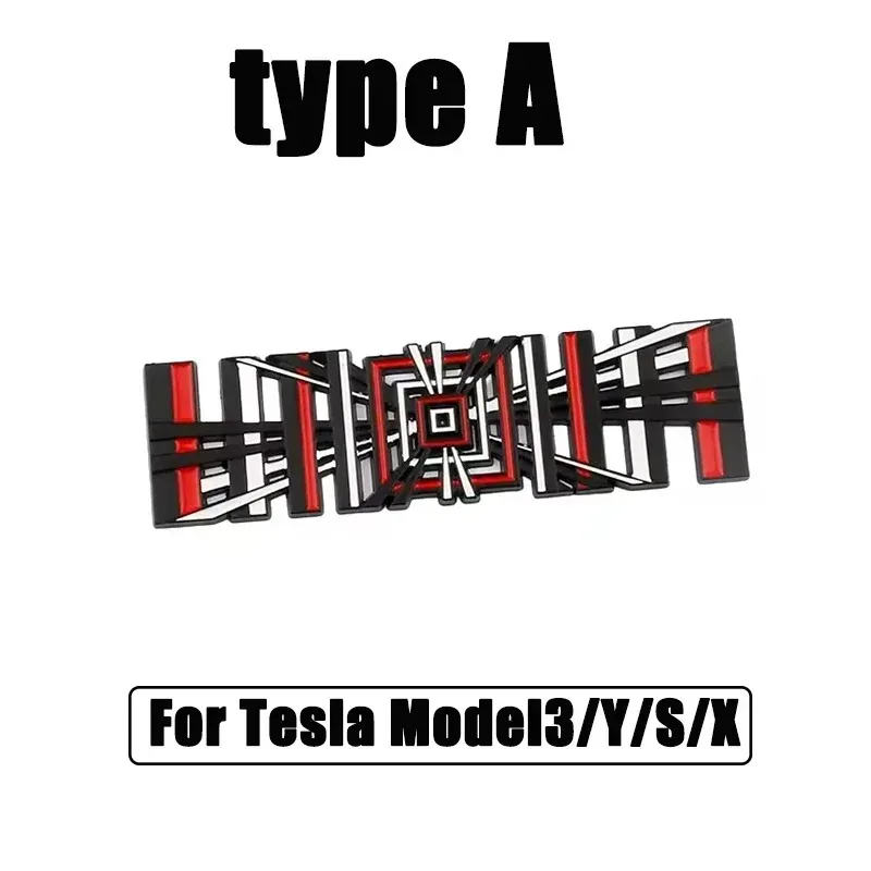3D Metal Letter Tail Badge Plaid Emblem Decals Car Accessory