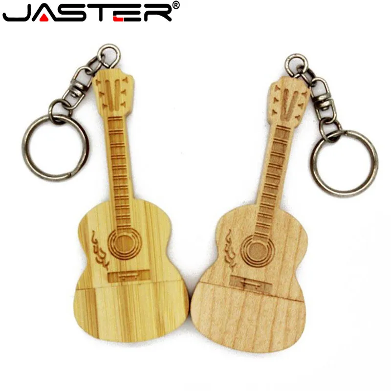 JASTER 새로운 뜨거운 판매 나무 기타 usb 플래시 드라이브 pendrives 펜 드라이브 8GB16GB32GB 64GB 자동차 키 플래시 카드 메모리 스틱 미니 선물