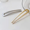 Simple U Shaped Metal Hair Sticks 2 Prongs Twist Hair Fork For Buns Chignons Women Girls Ponytail Hold Daily Hairstyles Tool