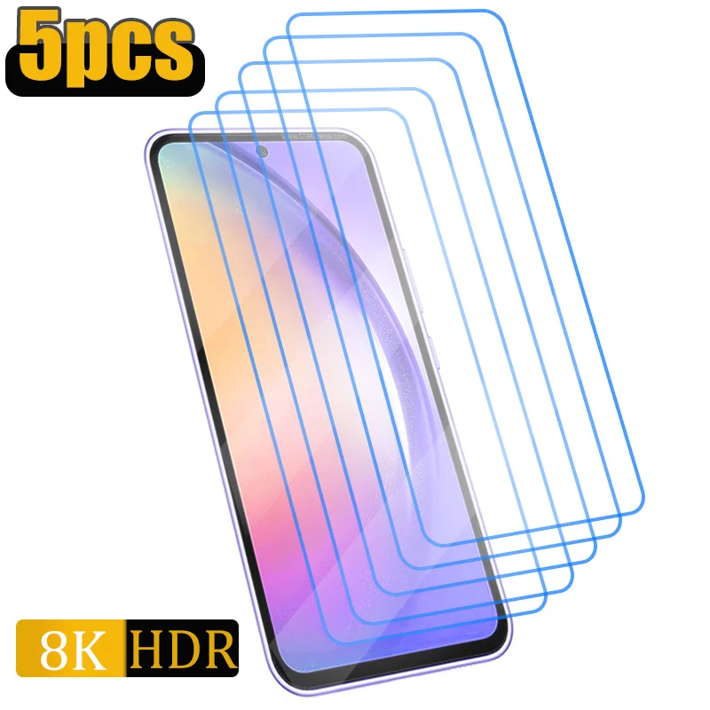 

5Pcs Tempered Glass For Samsung Galaxy A54 A14 A34 A24 S21 S20 FE 5G M31 M21 A53 A73 A33 A13 A12 A04 A03 A02S A10 A20E Glass