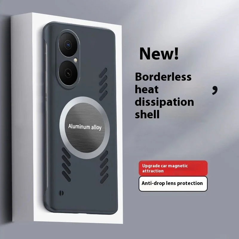 Luxury Magnetic Heat Dissipation Borderless Phone Case - Shockproof