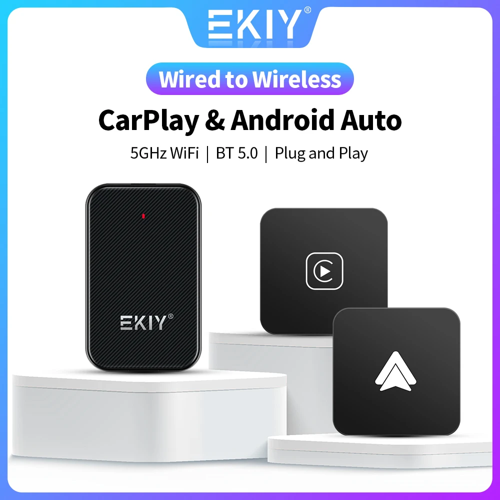 EKIY Carplay filaire sans fil Toyota Mazda Nissan Camry Suzuki Subaru