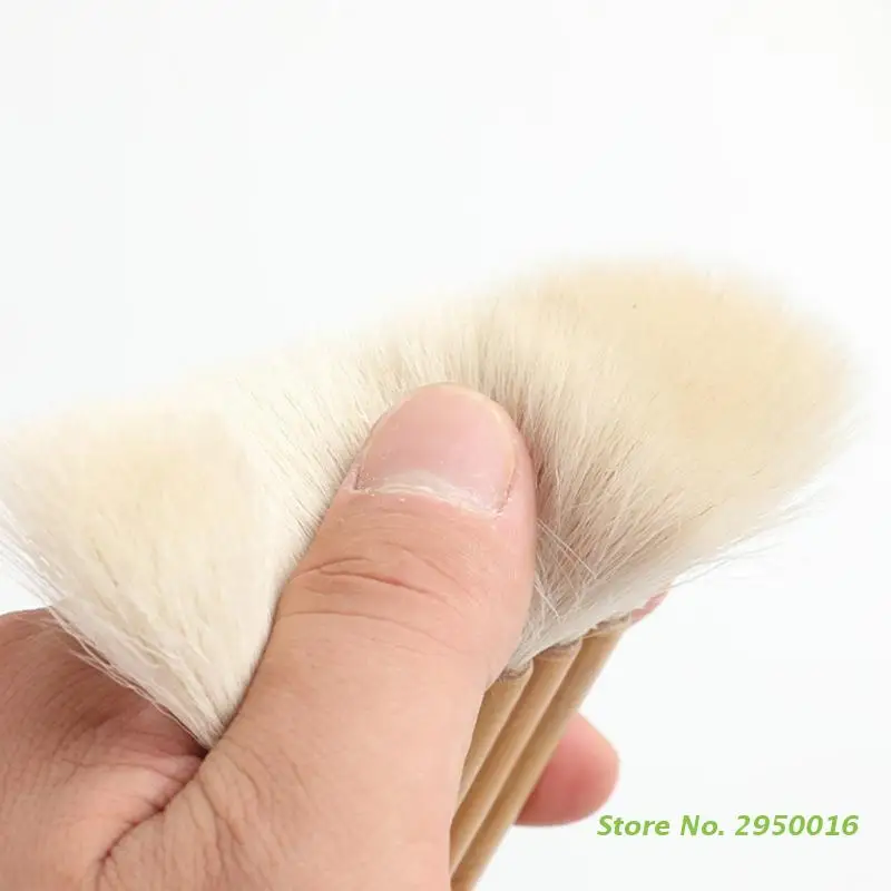 Pinceaux Plats En Poils De Mouton Doux, Brosse De Peinture En Poils Pour Aquarelle, Poterie Céramique, 3/4/5/6/7 Tubes