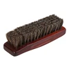 1pc Professional Wooden Handle Horse Hair Bristle Boot Shoes Buffing Brush 95AA 2