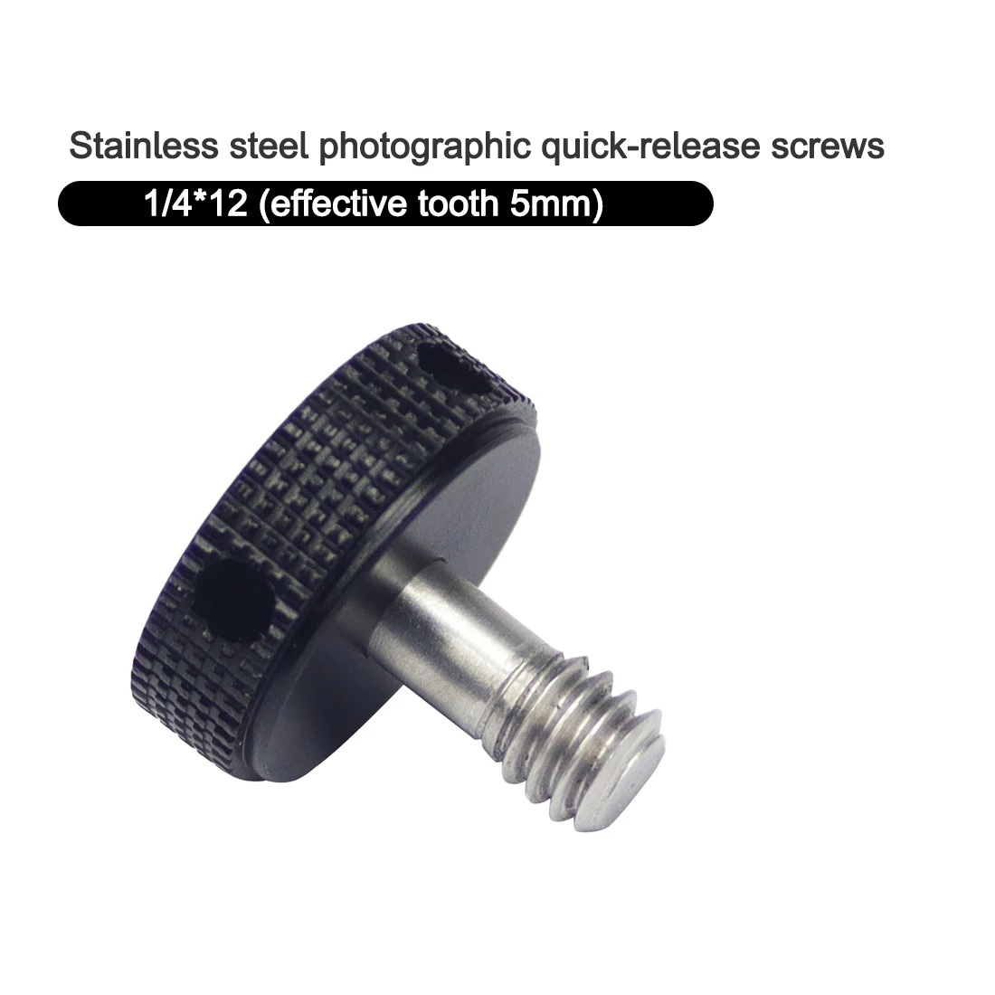 2x 1/4" Edelstahl Schraube CNC Daumenknopf Stativ Kameraständer Blitzlicht Montageadapter DSLR Schnellwechselplattenhalterung – Detail 1