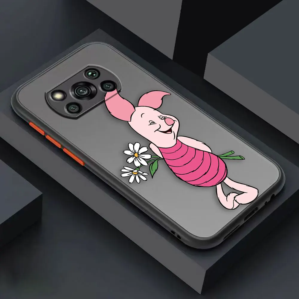 thumbnail image 1 of Funda mate para Xiaomi POCO X4 X3 X2 M4 M3 M2 F4 F3 GT F2 C40 CC9 PRO 4G 5G A3 MIX4 CIVI Funda Shell lindo Pink Piglet Anime, 1 of 5