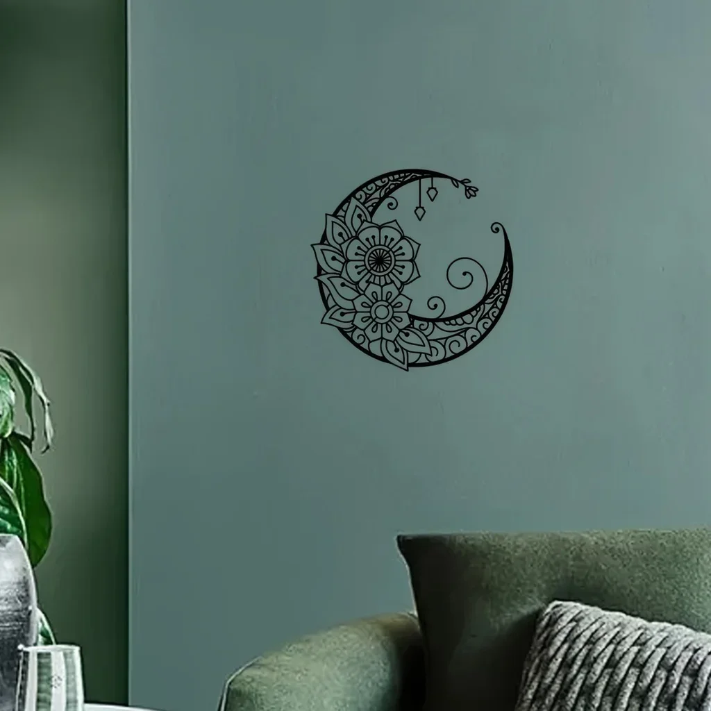 

Декор CIFBUY в виде Луны для дома, настенный художественный декор, комнатная гостиная, черный металлический классический декор для комнаты, домашний декор, металл W