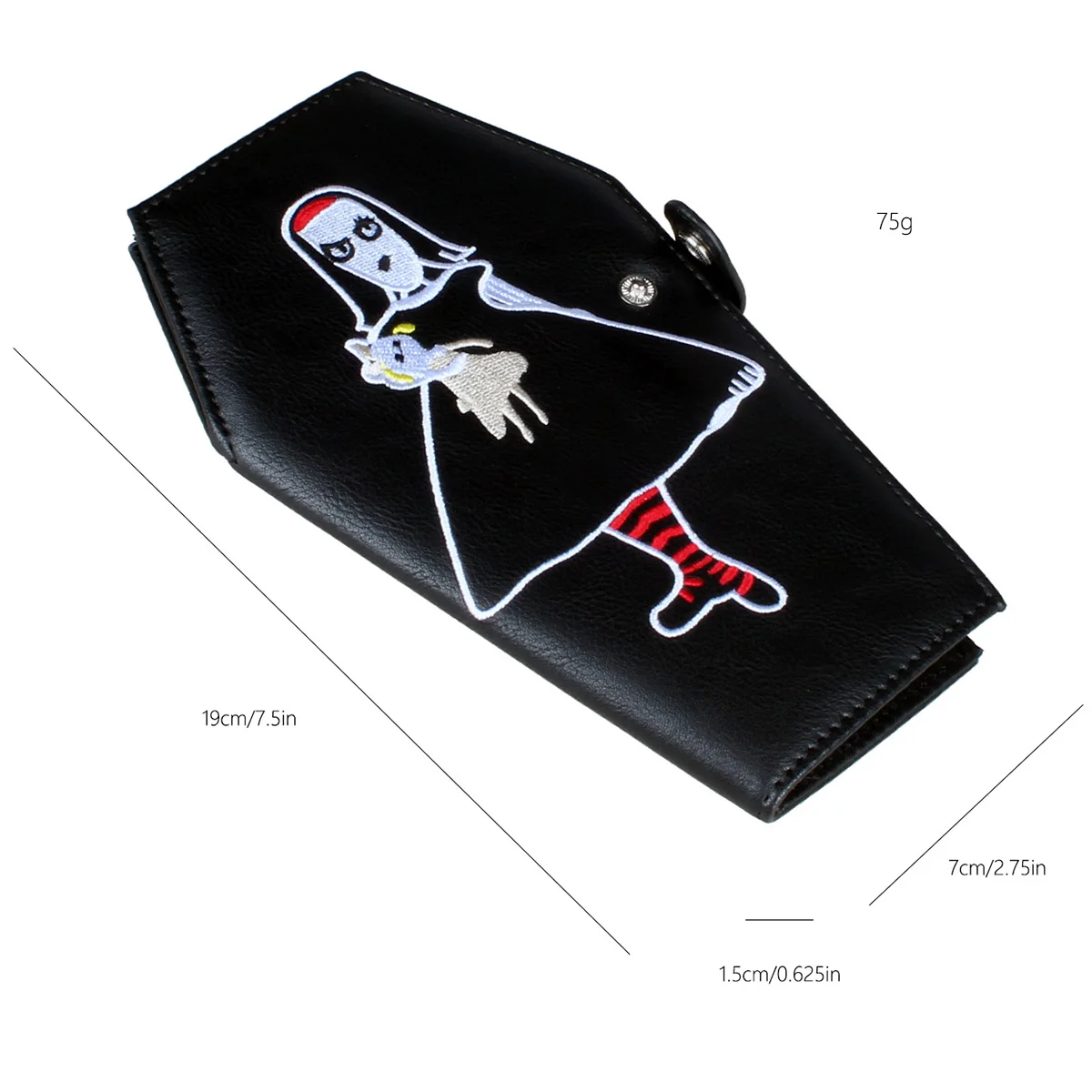 Magical witch wallet, coffin shaped coin purse, Halloween themed party card bag gift