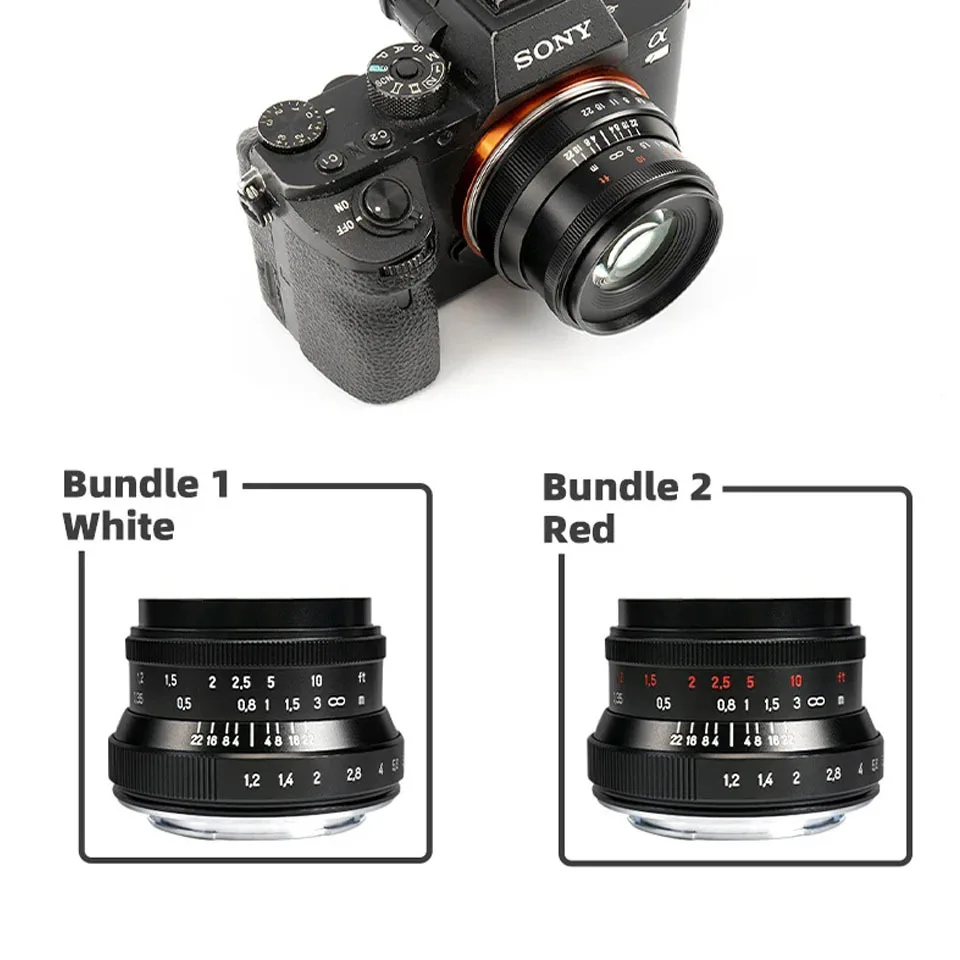 7artisans 35mm F1.2 II 대구경 수동 초점 카메라 렌즈 APS-C 광각 프라임 렌즈 ( A6600, 후지 X-T10, 니콘 Z9 호환)