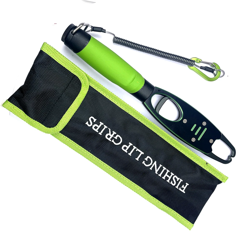 

Fish Lip Grip Scale Assist with Weight Scale 18KG/39LB Professional Aluminum Alloy Holder Grabber Grip Tool Lure Fishing Tackle