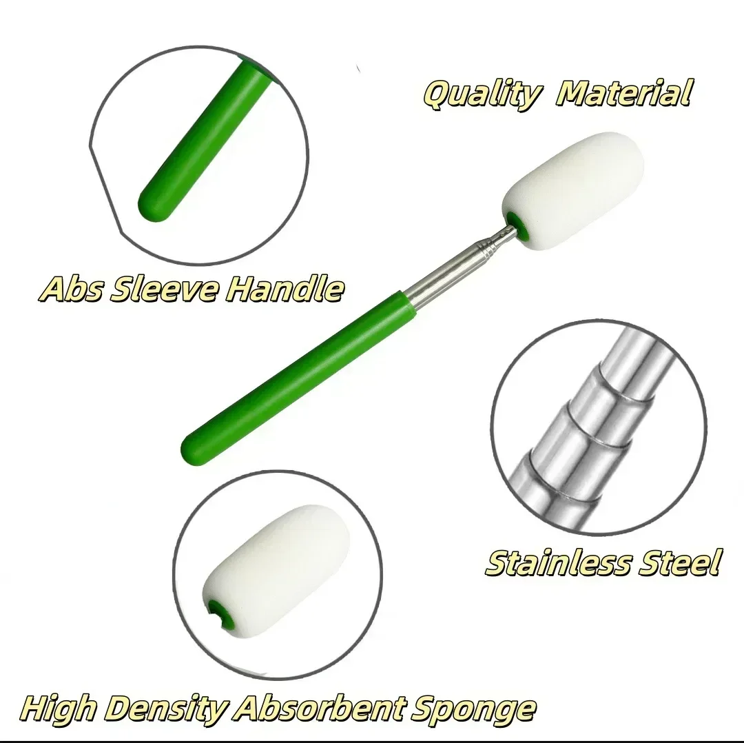 Pottery Sculpture Sponge Holder DIY Pottery Absorbent Sponge Telescoping Stick Ceramic Throwing Stick Trimming Tools