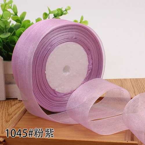 Red Organza Ribbon for DIY Crafts, Wedding Decoration & Gift Wrapping - 50 Yards