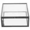 Jewelry Box Travel Black Storage Bins Trinket Glass Display Home Perfume Organizer 3