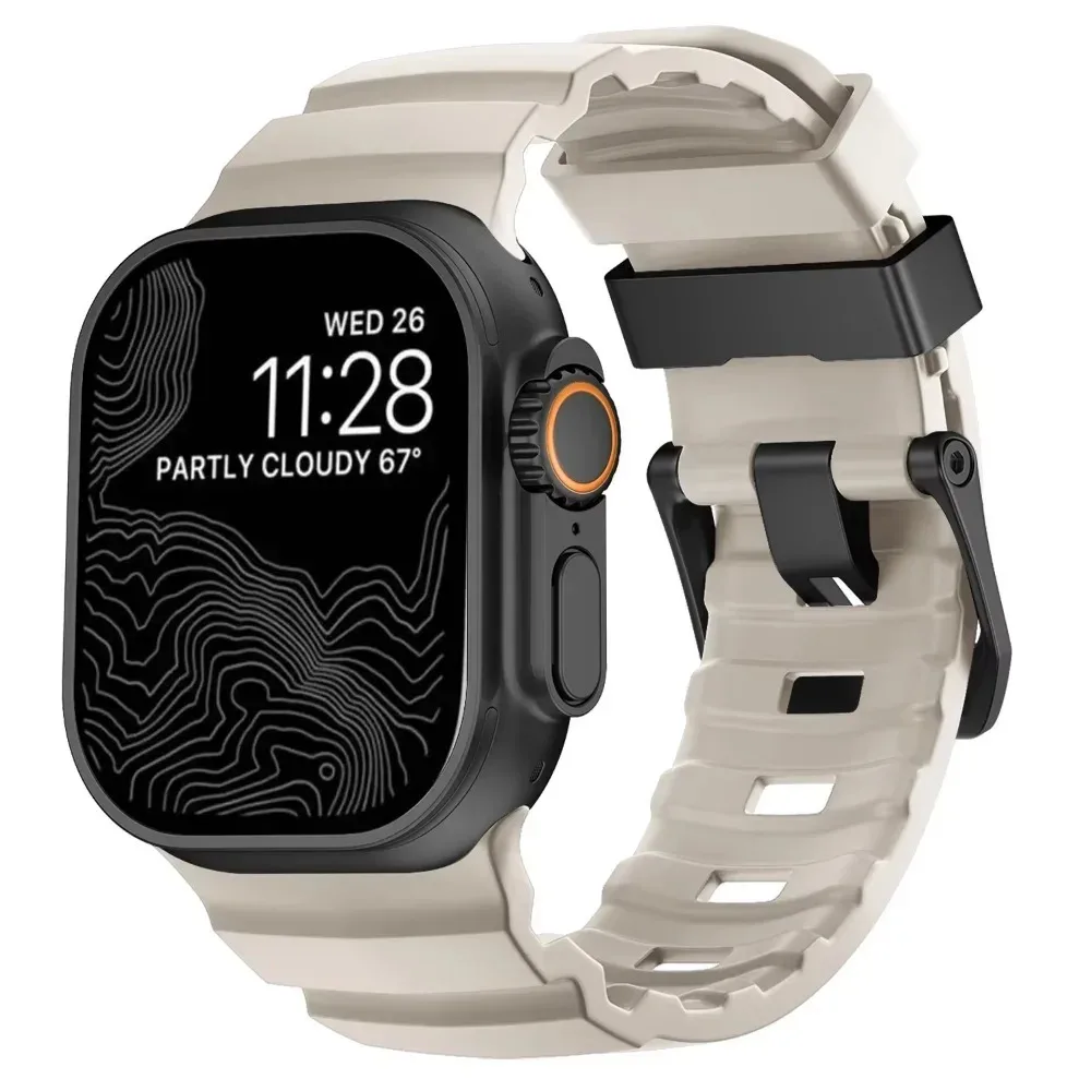 حزام رياضي سيليكون ناعم لـ Apple Watch Ultra/Ultra...