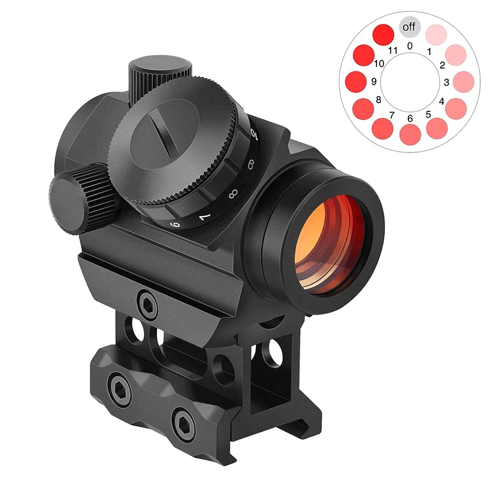 2MOA Red Dot Sight 1x20mm Reflex Sight Waterproof & Shockproof & Fog-Proof Red Dot Scope with 1 inch Riser Mount