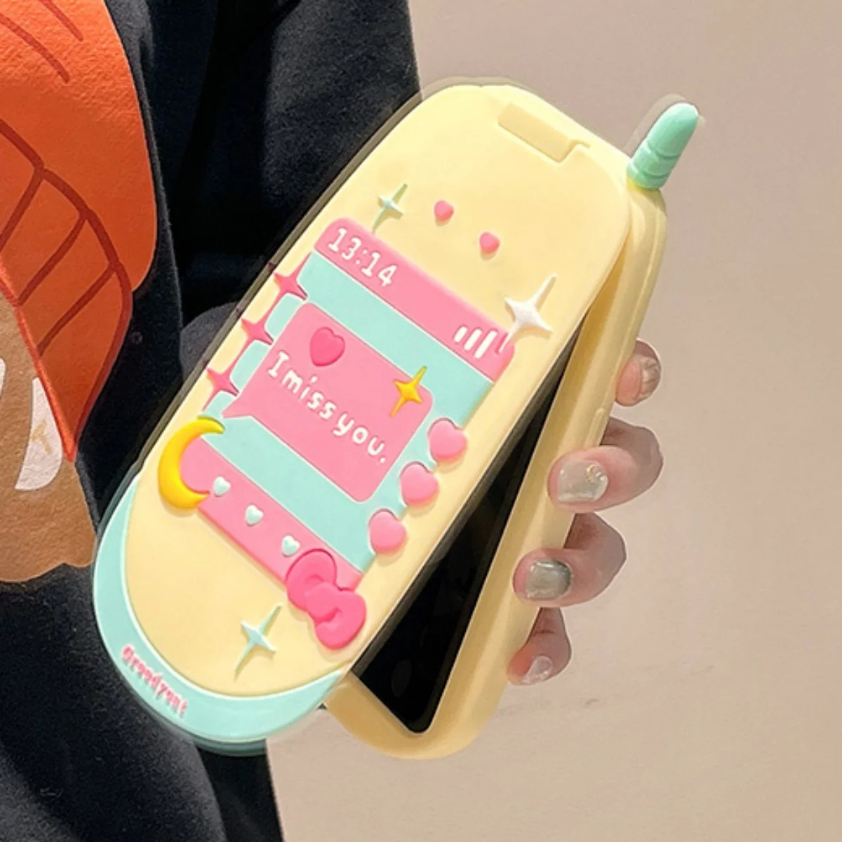 Chic 3D Bow Retro Flip Mirror Case - Full Coverage Soft Silicone Armor