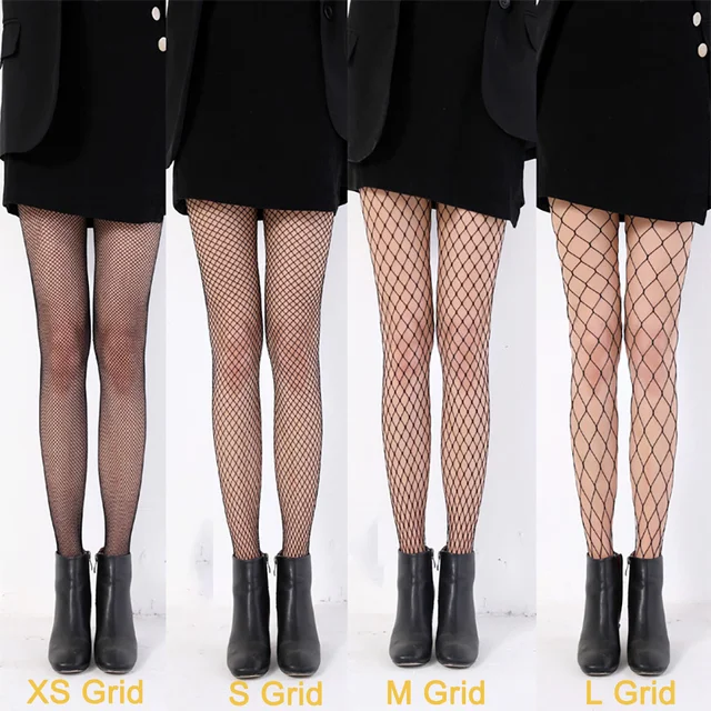 Bas résille Sexy pour femmes, collants longs en Nylon, bas de corps, filet de poisson, bonneterie taille haute