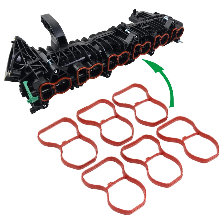 For BMW 3 Convertible 5 Touring X5 X6 X7 E90 E92 N57 N57S Intake Swirl Flap Delete Blank Plug With Manifold Gaskets 11617807480