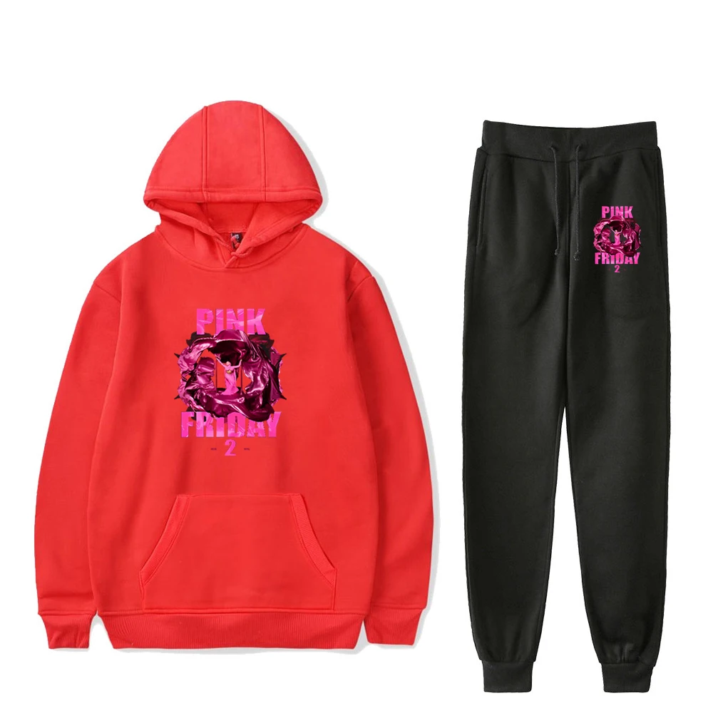 Nicki Minaj Pink Friday 2 Album Alternative Cover Hoodie Jogger Pants Two  Piece Set Sweatshirts+Sweatpants Men Women's Set