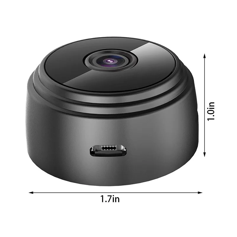 Mini Caméra Surveillance De Sécurité Sans Fil 1080P Hd Ir Vision Nocturne  Wi-Fi