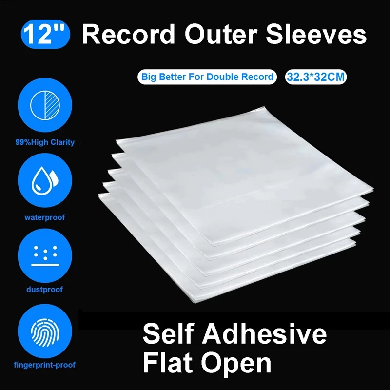 20pcs Vinyl Records Outer Sleeves Vinyl Record Sleeves Self Adhesive Album  Protective Covers - AliExpress