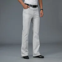 2022 Men's Summer New Flared Jeans High Waist Thin Loose Casual Pants 1