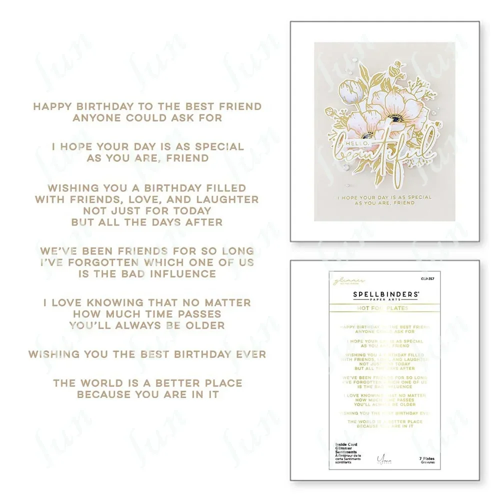 

Inside Card Sentiments Words Hot Foil Plates Metal Craft Photo Album for Diy Scrapbooking Paper Cards Handmade Mold Embossing