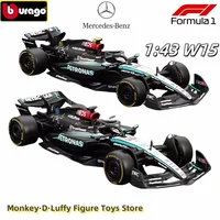 Bburago 1:43 Mercedes-Amg F1 W15 Alloy Miniature Diecast Model Amg Petronas F1 W15 Team #44 #64 Alloy Car Model Toy Xmas Gift 2