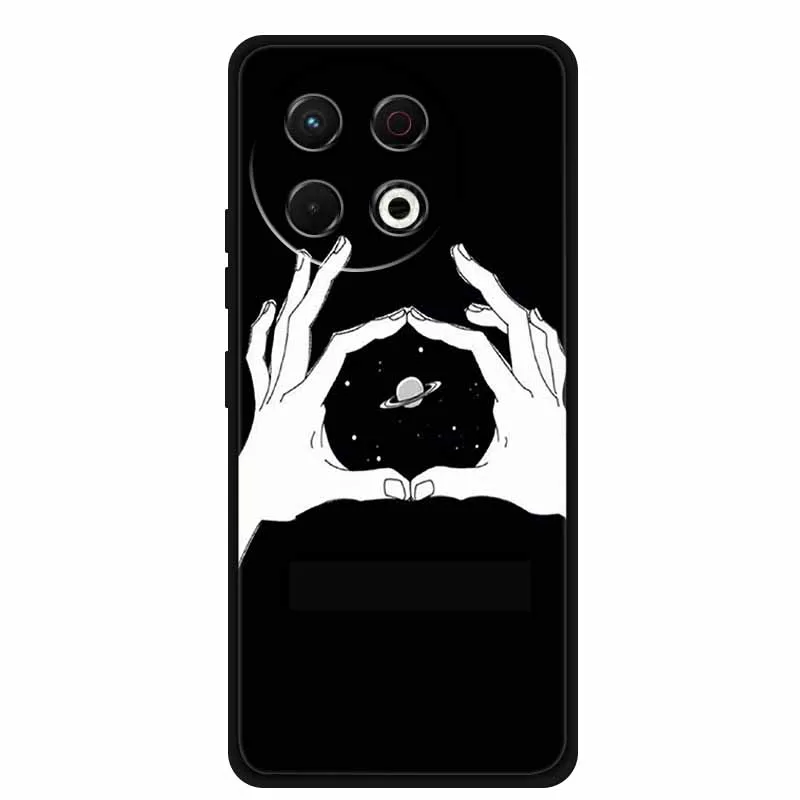 Black Silicone Soft Phone Case - Protective Back Cover