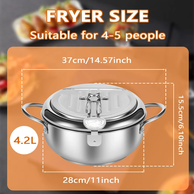 Stainless Steel Deep Fryer Pot 2