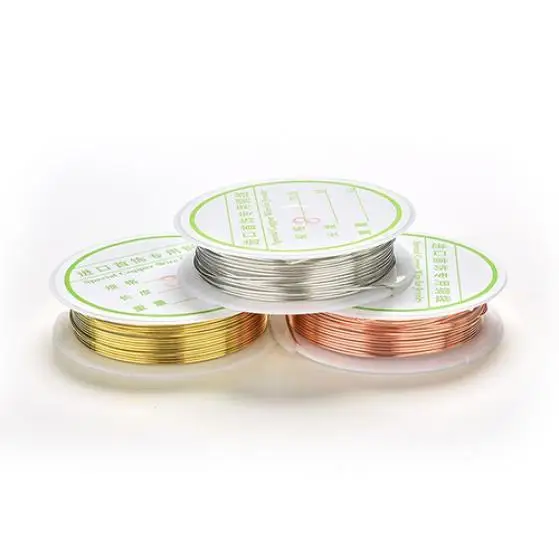 

1 Roll 0.3/0.4/0.6/0.8mm Beading Copper Wire DIY Jewelry Making Craft Necklaces Bracelets Accessories Wholesale