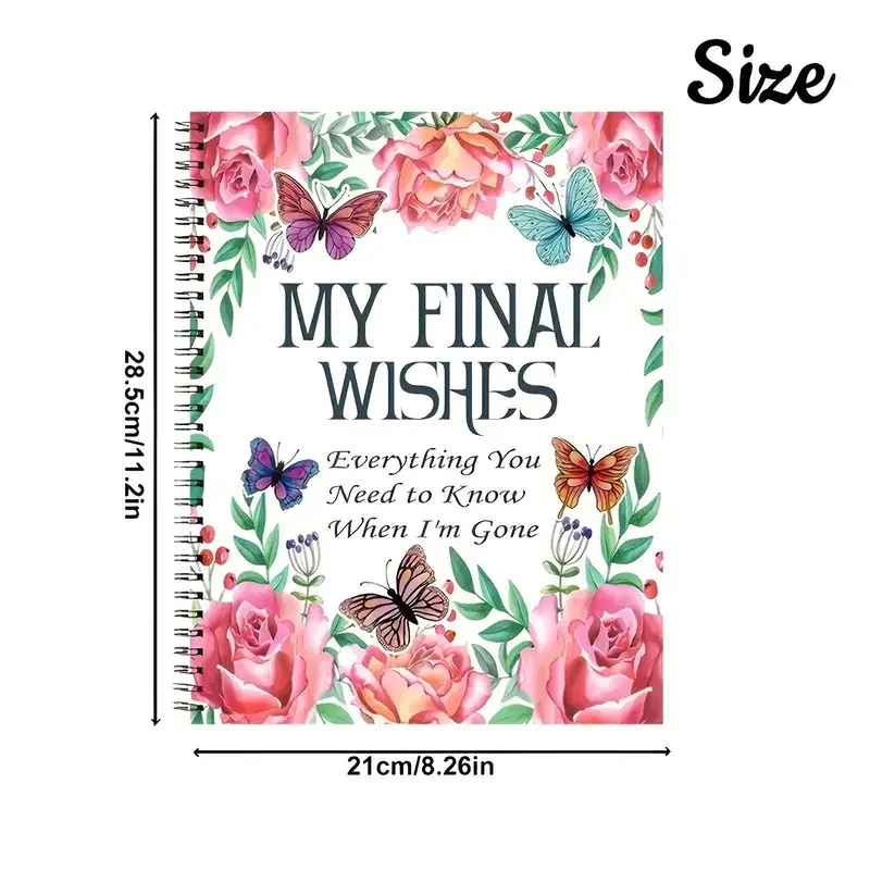 Daily Planner Notepad My Final Wishes End of Life Planner Journal Notebook Everything You Need to Know When I'm Gone Last Wishes 5