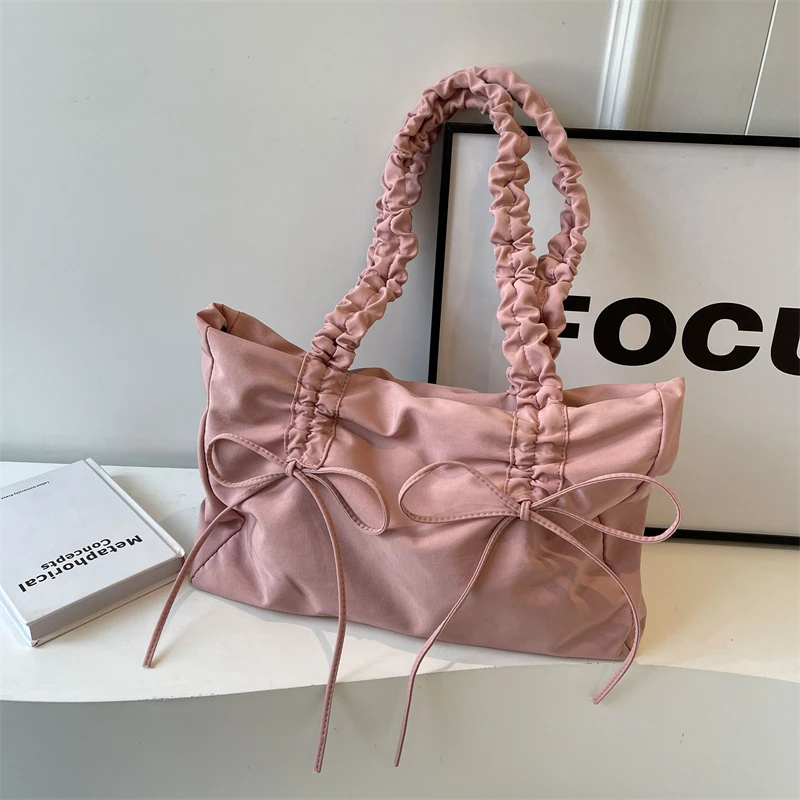 20822 4 in 1 Fashion Diagonal Handbags PU Large-Capacity Bag(Pink White)