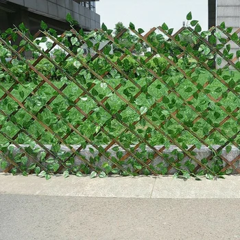 New Garden Screening Expanding Trellis Privacy Screen Hedged Artificial Faux Ivy Leaves Wooding Fence For Garden Buildings 1