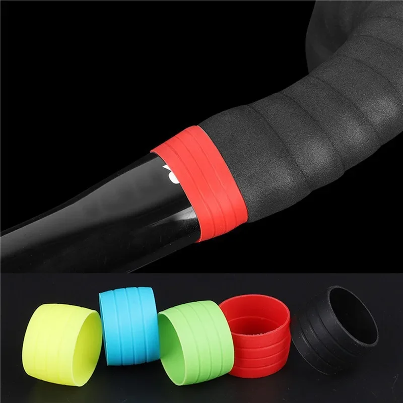 2PCS Silicone Bicycle Handlebar Tape Plug Fixed Ring for Road Bike
