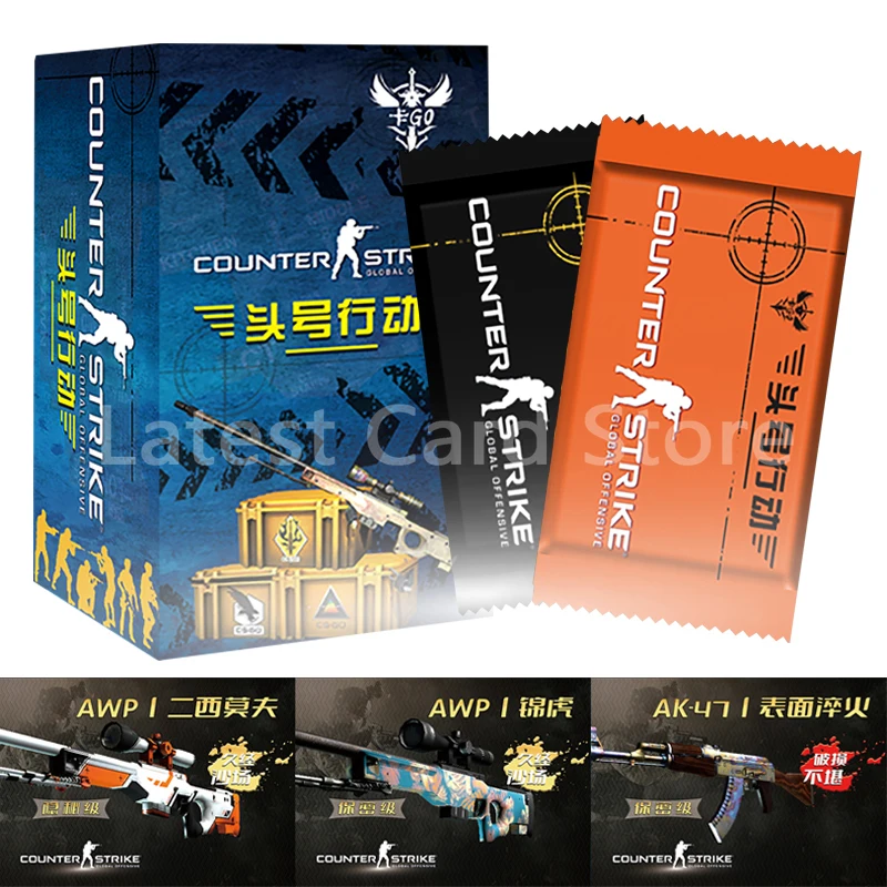 

2023 Genuine Counter Strike Series Card Boost Box War Adventure Intense Shooting Game Cards Collection Children Hobby Toys Gift